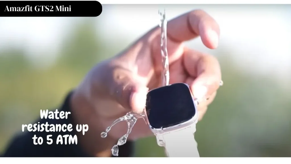 Amazfit GTS2 Mini smartwatch water resistance test